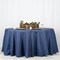 120" Dark Blue Faux Denim Polyester Round Tablecloth Wedding Decorations